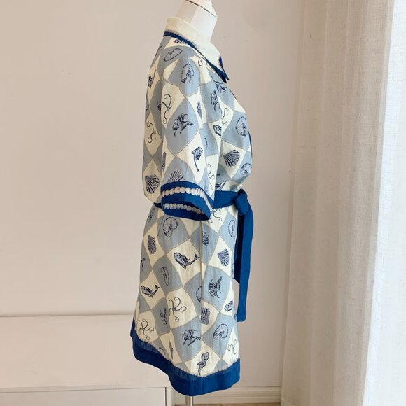 Printed linen minidress - Picture 5 of 8